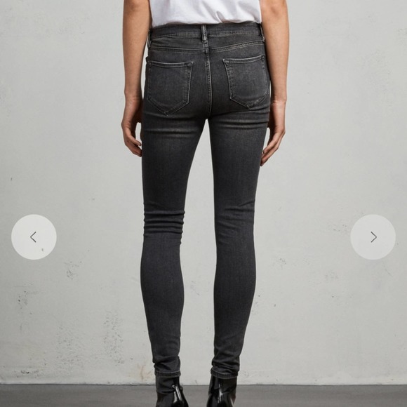 ALL SAINTS GRACE SKINNY SHAPING FIT WOMEN'S JEANS WASHED BLACK SIZE 26 - Picture 5 of 16